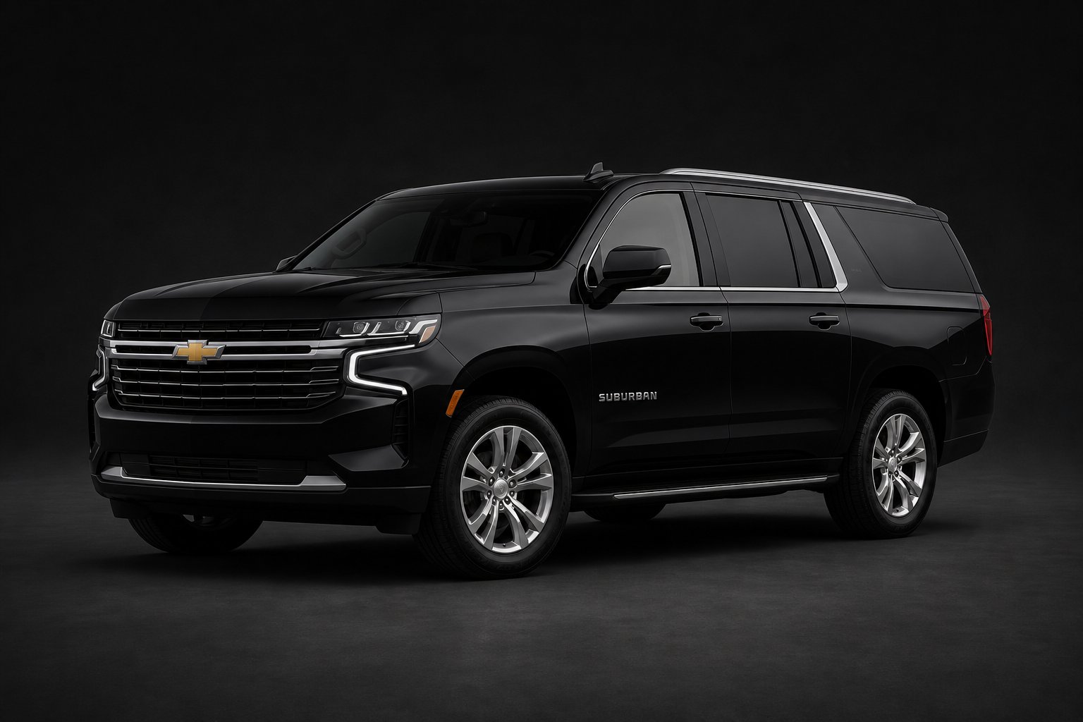 Black Chevrolet Suburban executive SUV